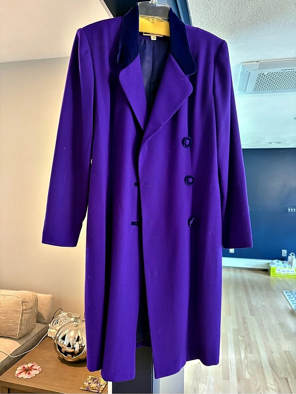 Purple Trench Coat Size 10 Like New